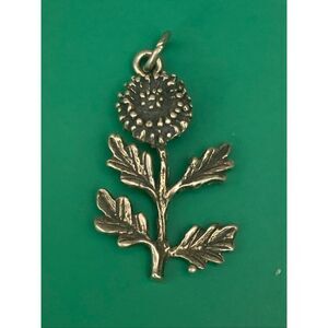 Dandelion Flower Sterling Silver Jewelry Charm #garden #flowers